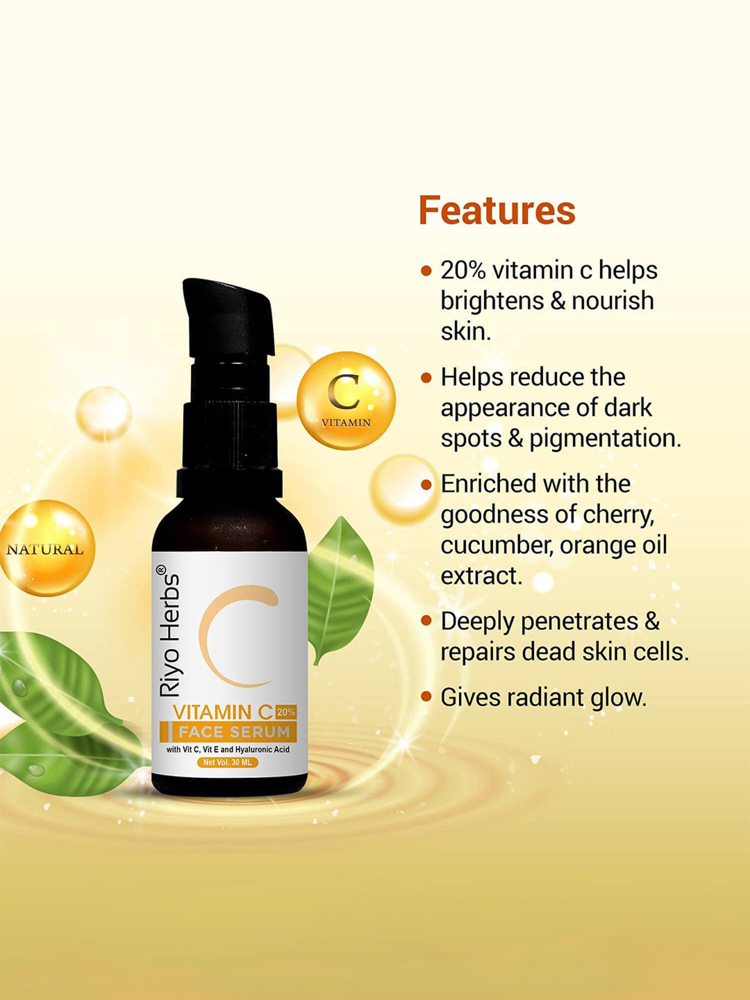 Riyo Herbs Vitamin C Face Serum - 30 ml