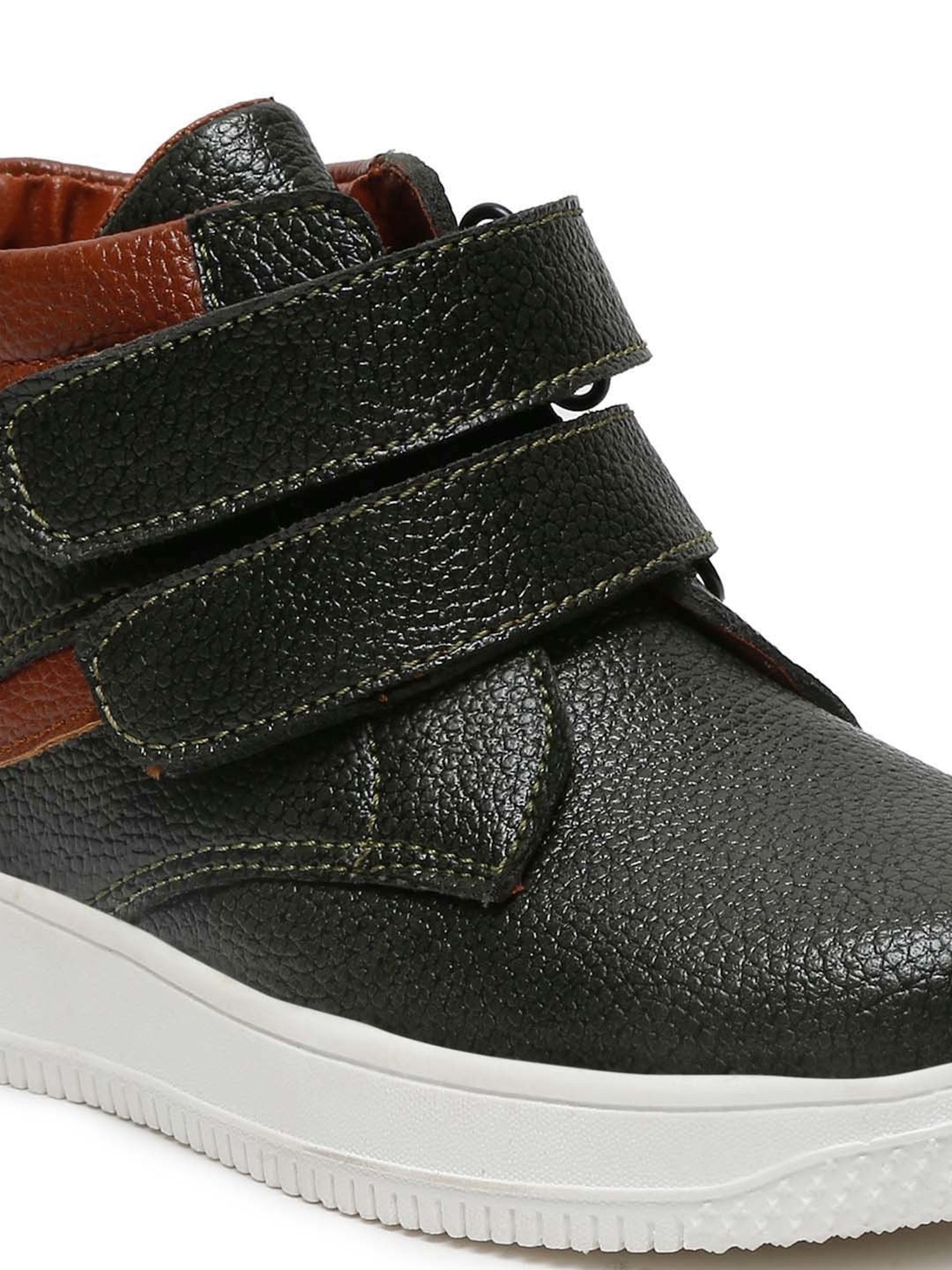 Tiny Bugs Kids Black & Tan Casual Sneakers