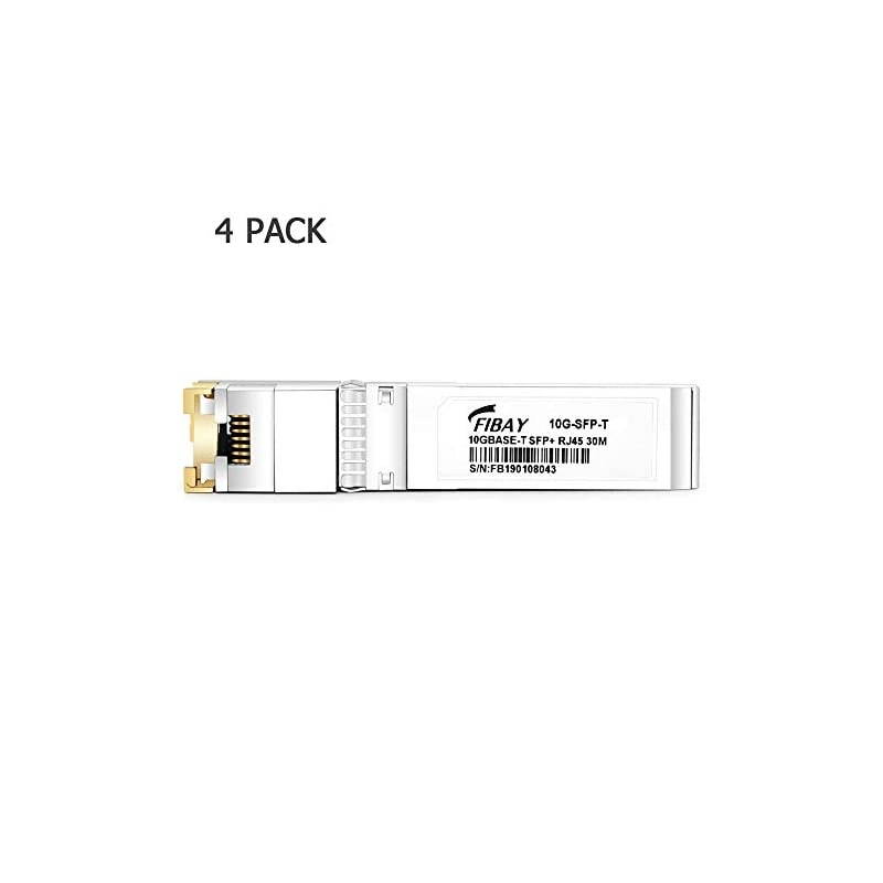 SFP+ to RJ45 for Ubiquiti Unifi UF-RJ45-TP-Link RJ45SFP+-TPL D-Link DEM-440XT Brocade -SFPP-T Zyxel Base-T SFP+ Transceiver Module Copper, Cat6a/7, 30M,4 Pack