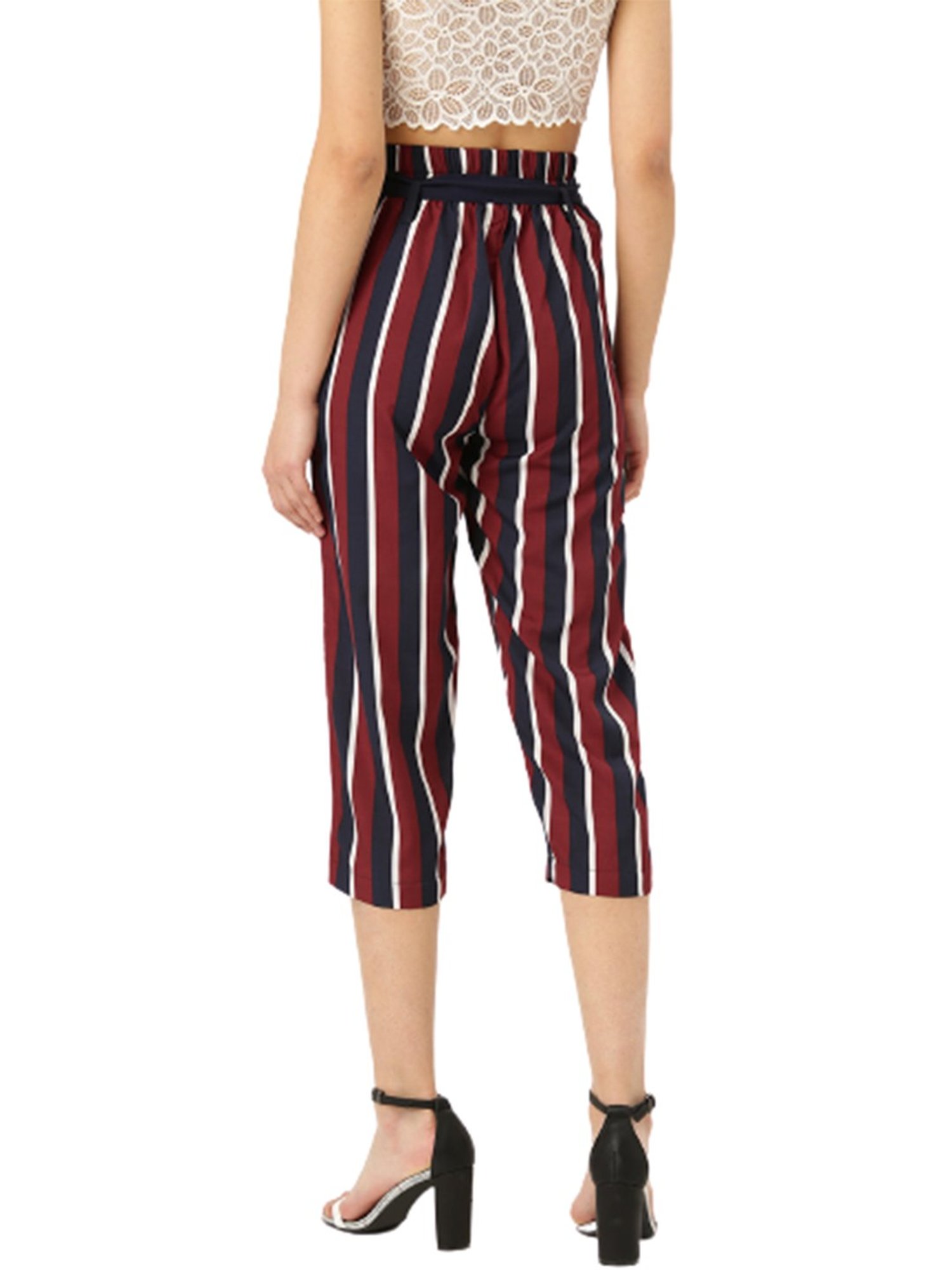 Style Quotient Red Regular Fit Drawstring Trousers