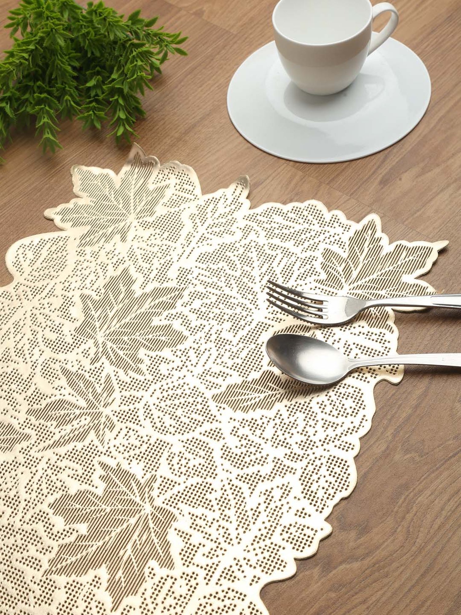 HOSTA HOMES Golden Leather 350 GSM Placemats - Set of 6