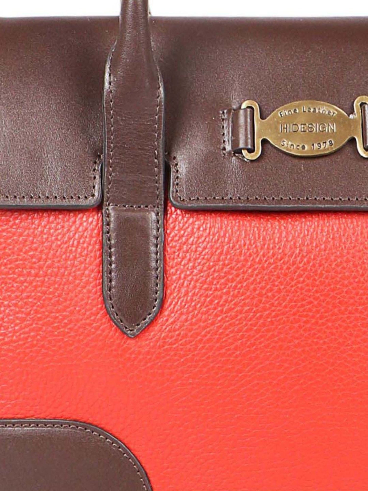 Hidesign Palo Alto Sacremento-Melbourne Ranch Orange Solid Medium Shoulder Handbag