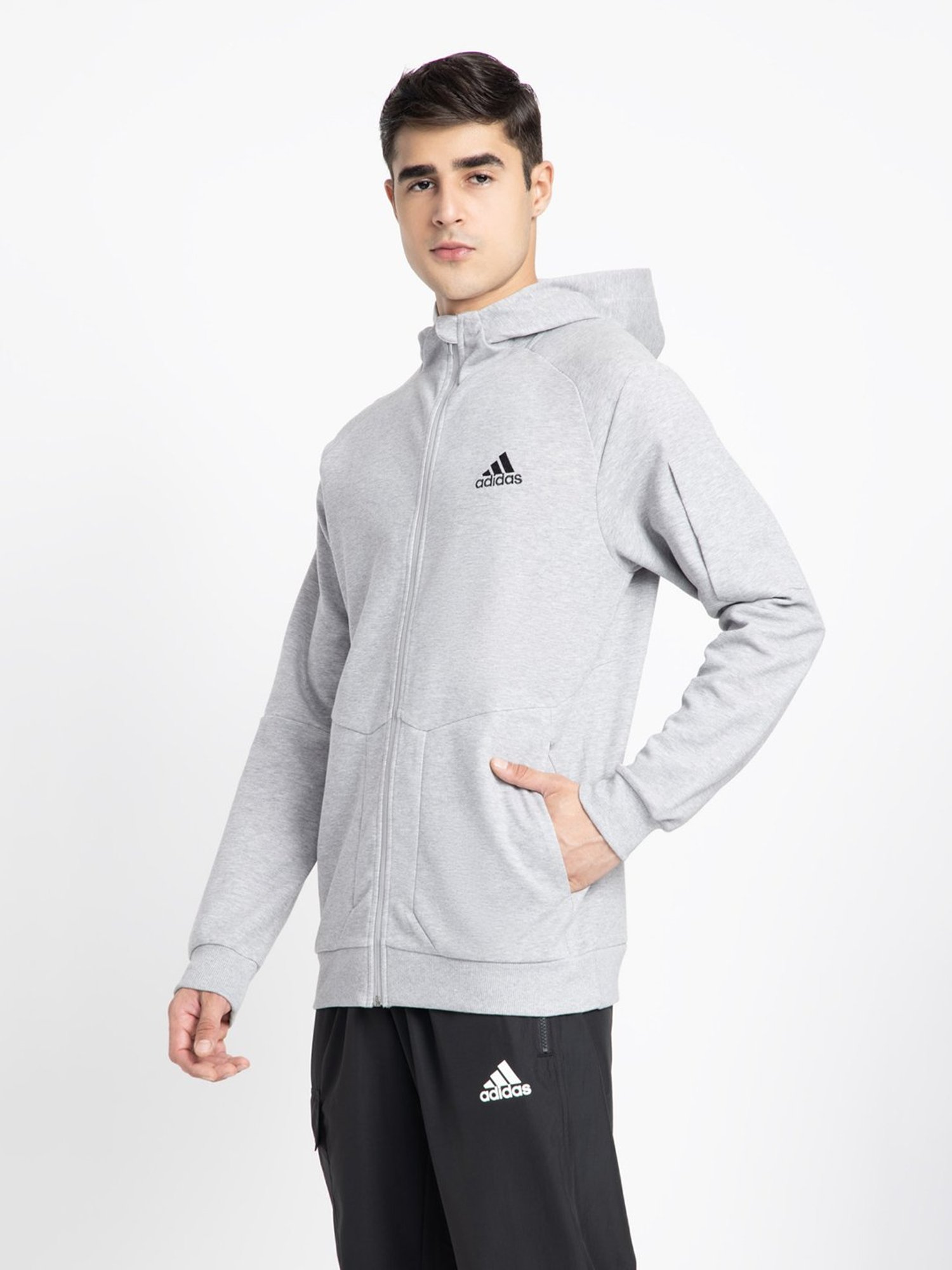 Slowave Teal Regular Fit Sports Hooded Jacket