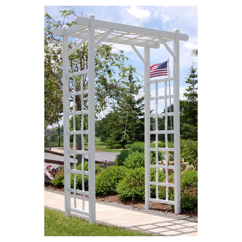 79" Elmwood Vinyl Arbor - White - Dura-Trel
