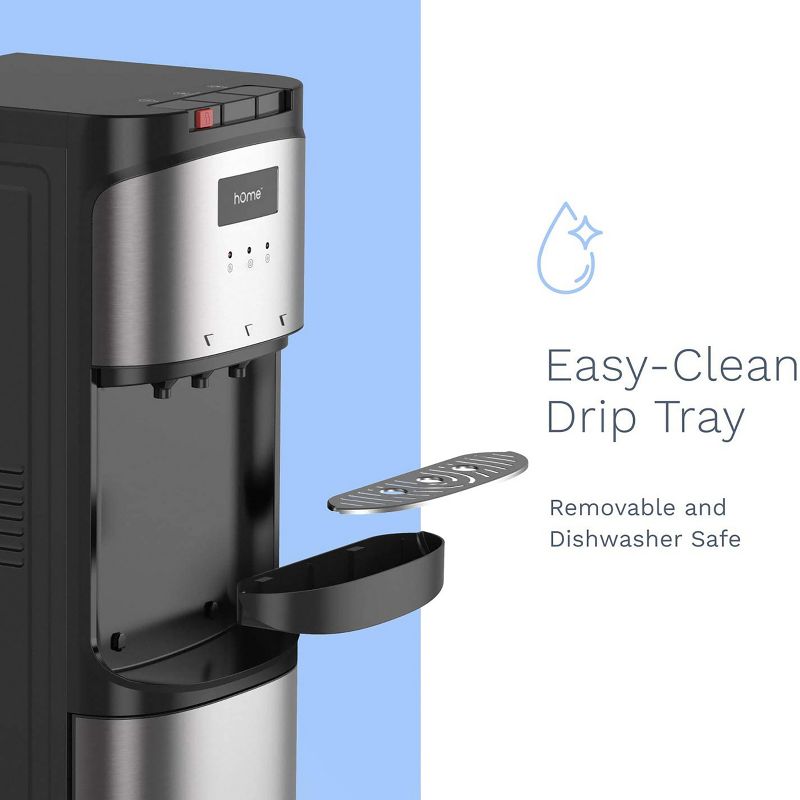 Home Labs Bottom Loading Water Dispenser in Silver and Black