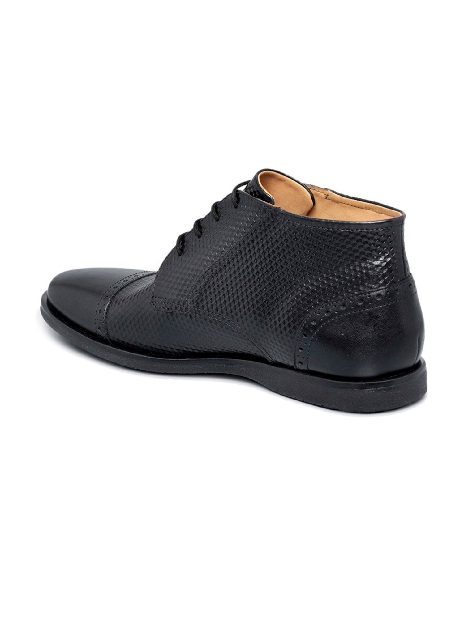 Ruosh Men's Black Derby Boots