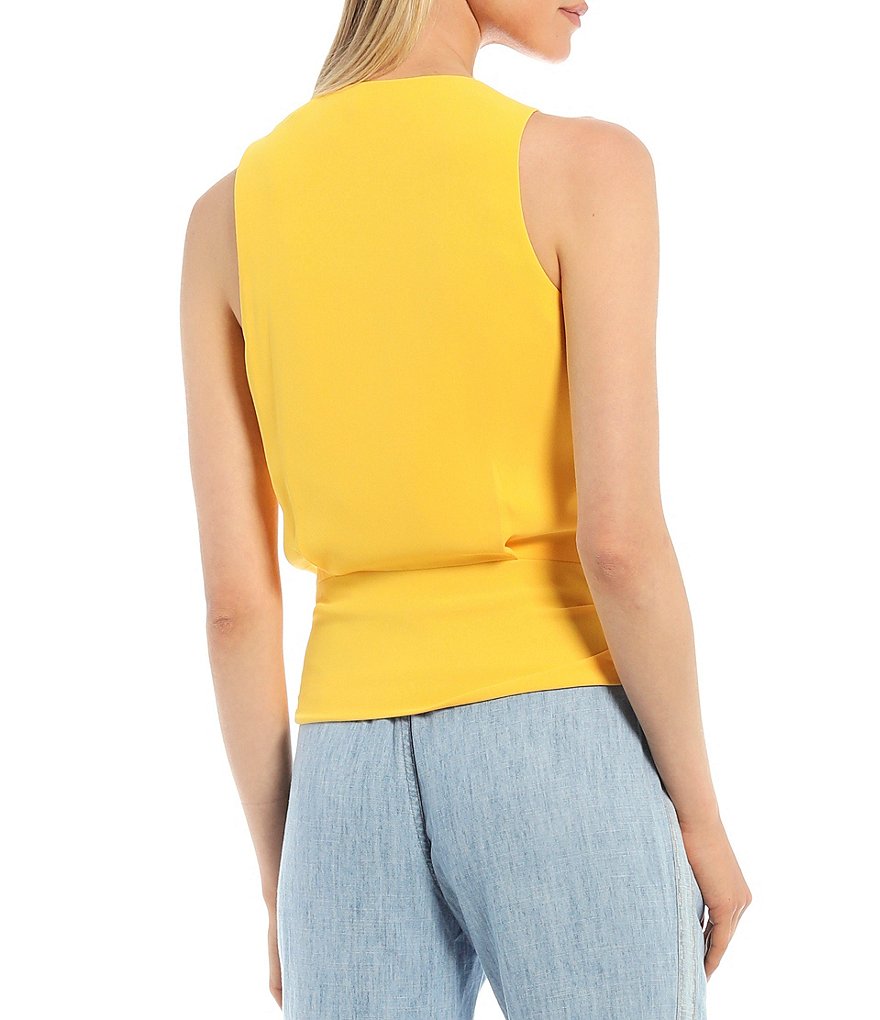 Trina Turk Impatiens Surplice Neck Side Tie Sleeveless Top