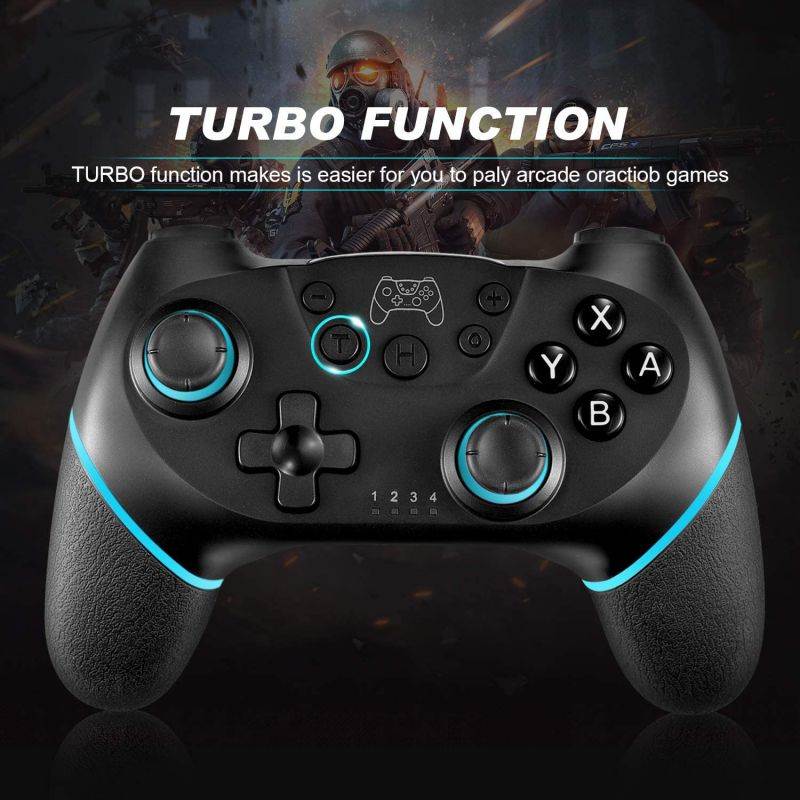 Gamepad Joystick,Bluetooth Wireless Pro Controller Compatible with Nintendo Switch (Blue)