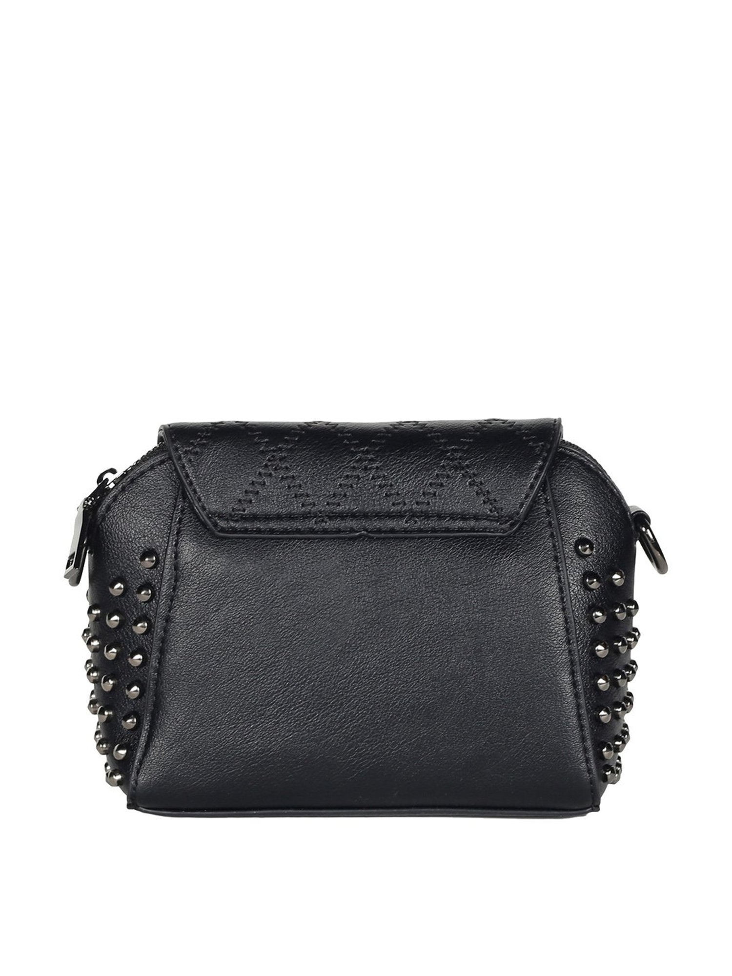 Crusset Black Rivets Small Sling Handbag