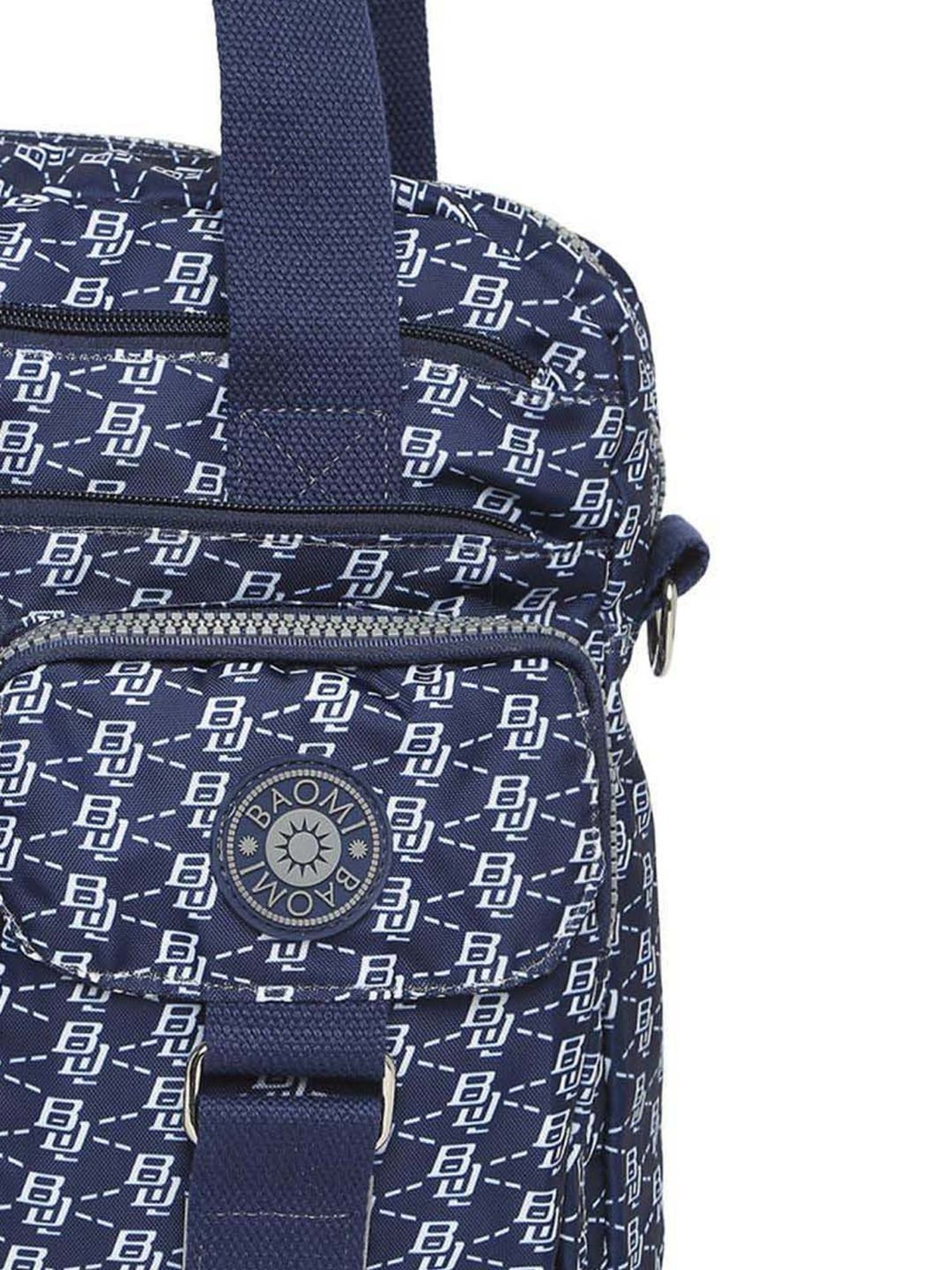 Baomi Blue Printed Medium Handbag