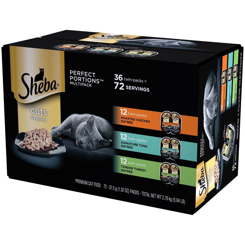 Sheba Perfect Portions Chicken, Salmon and Turkey Wet Cat Food - 36ct