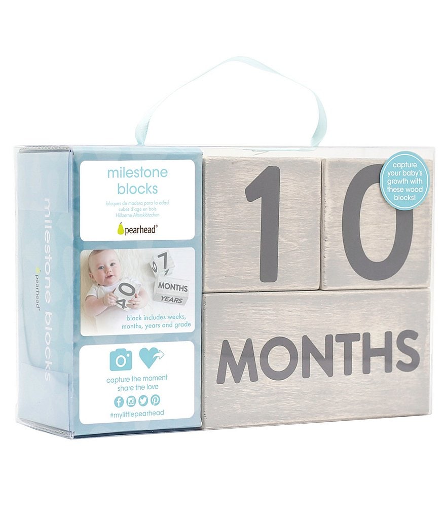 Pearhead Milestone Wooden Age Blocks