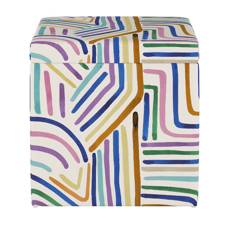 Plano Storage Ottoman Rainbow Strokes Ochre - Project 62™