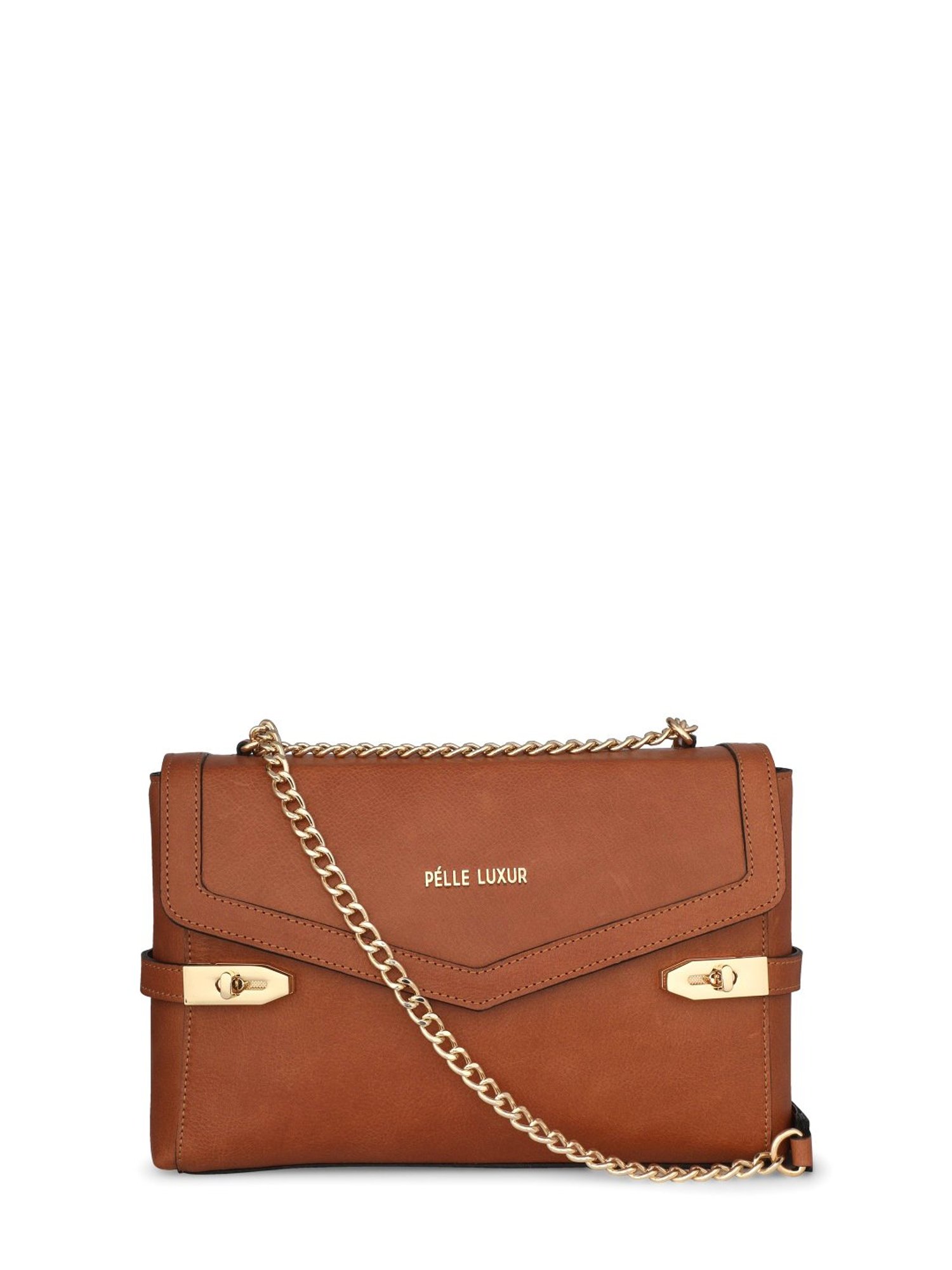 PELLE LUXUR Brown Medium Shoulder Bag