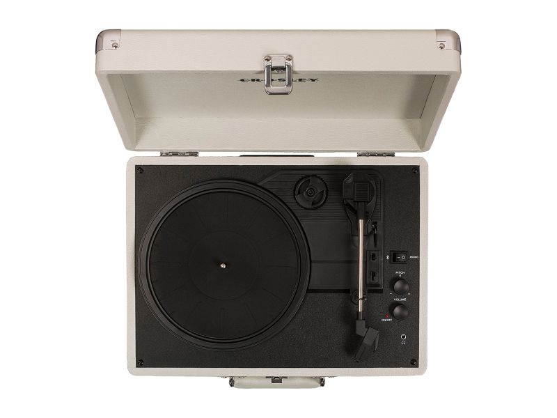 Crosley Cruiser Deluxe Portable Bluetooth Turntable, White Sand, CR8005D-WS