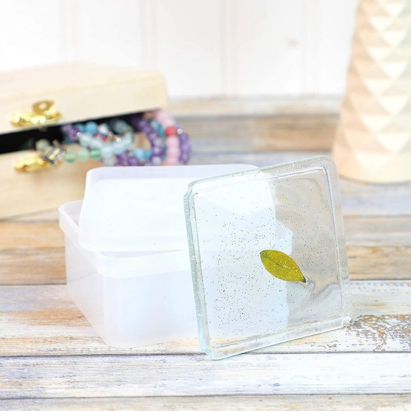 Bright Creations 4 Pieces Clear Resin Silicone Shaping Kit, Arts and Crafts Supplies, Geometric Shapes