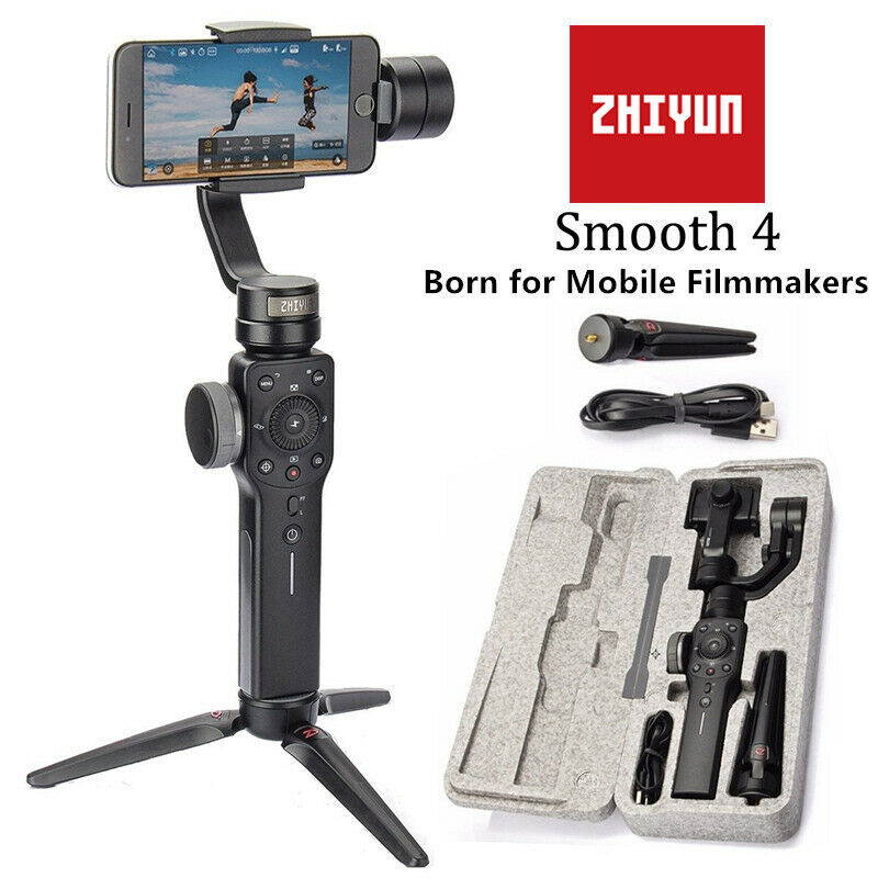 Zhiyun Smooth 4 3-Axis Handheld Gimbal Stabilizer YouTube Video Vlog Tripod for iPhone Xs Max Xr X 8 Plus 7 6 SE Android Smartphone Samsung Galaxy S10 S9+ S9 S8+ S8 S7 Q2 Smooth-Q III 2019 New