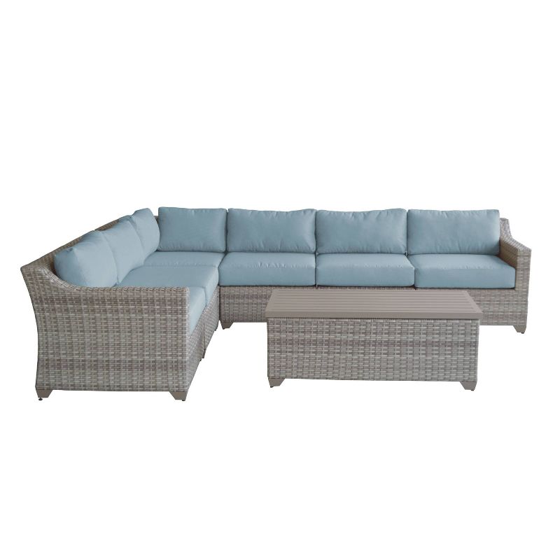 Fairmont 7pc Patio Sectional Seating Set with Cushions - Spa - TK Classics