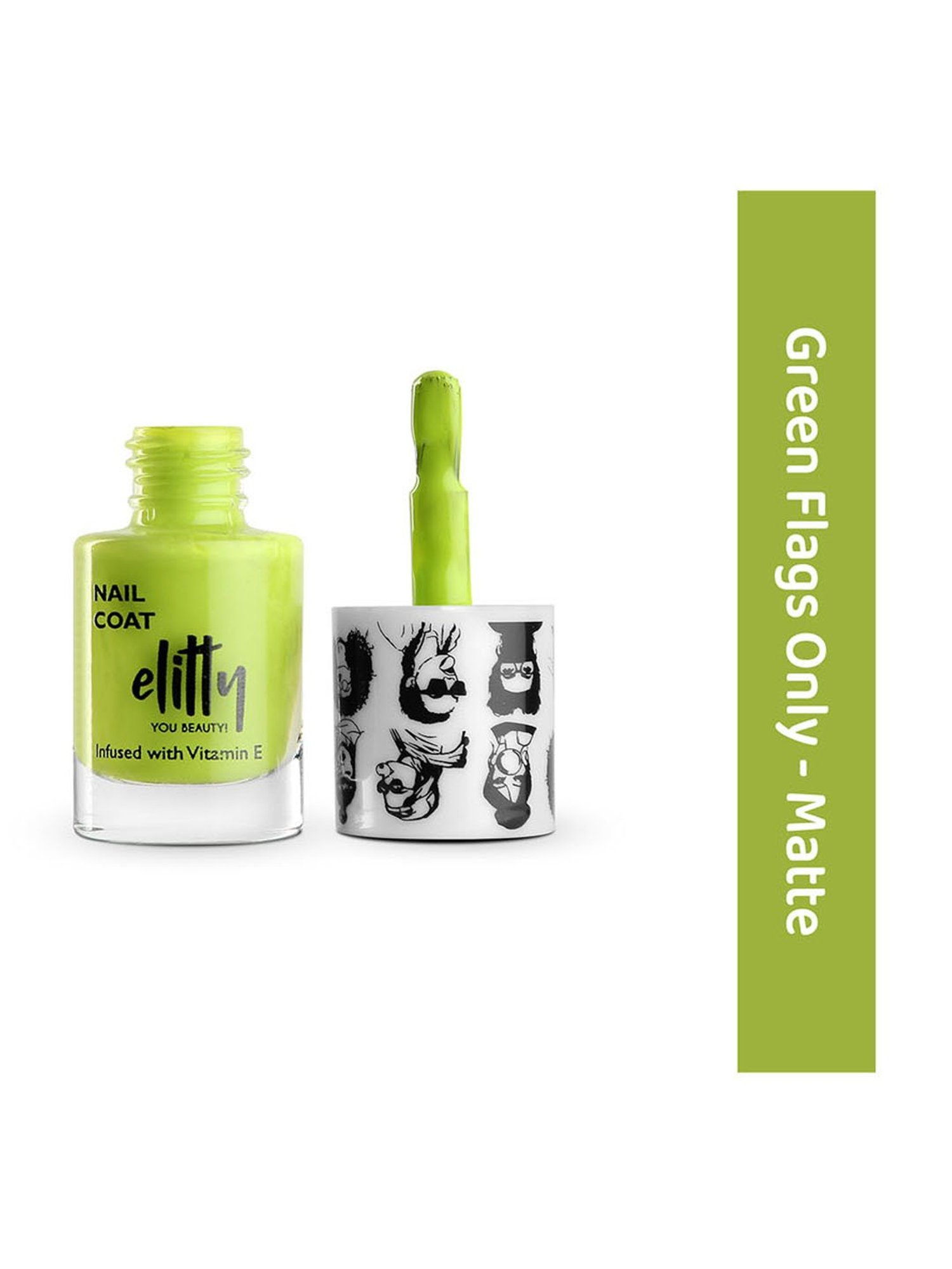 Elitty Mad Over Nails Matte Nail Polish Green Flags Only (Green) - 6 ml