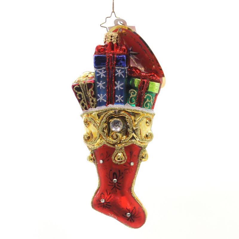 Christopher Radko 6.25" Fancy Footwear Christmas Ornament Presents  -  Tree Ornaments