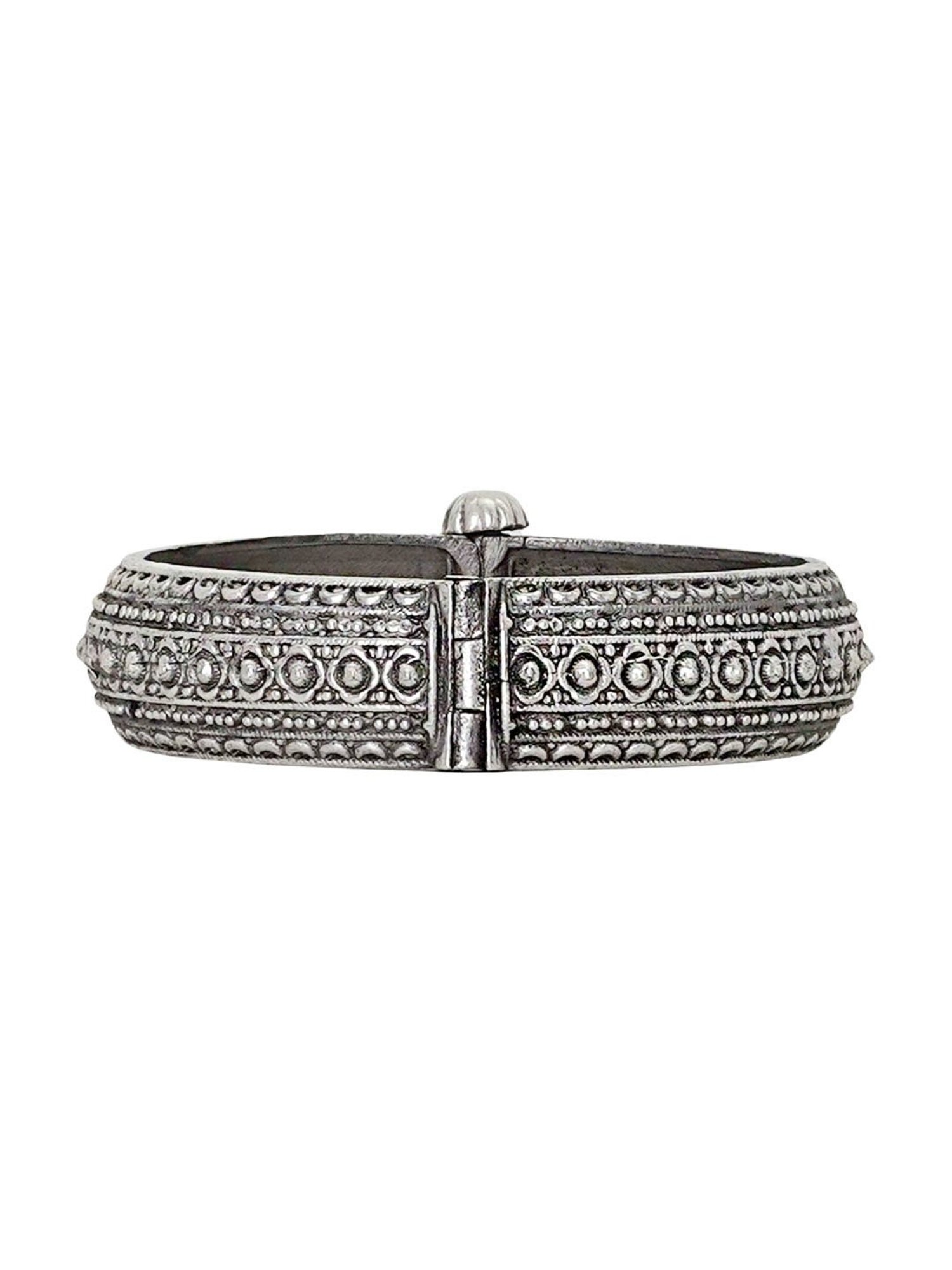 Bold by Priyaasi Trishul Rudraksh Silver-Plated Bracelet for Men