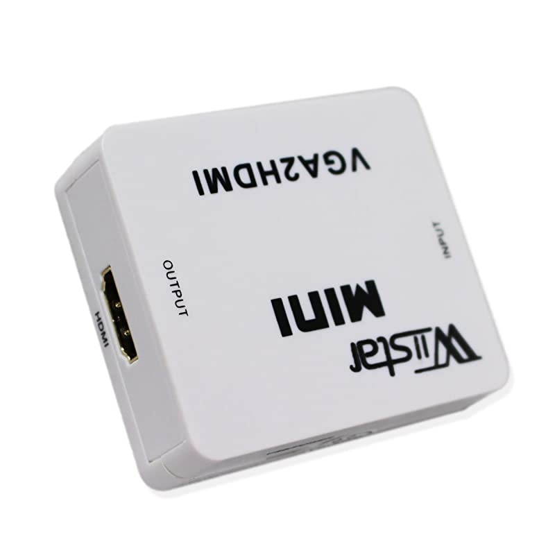 VGA to HDMI Converter 35 Audio Video Adapter Full HD 1080P VGA2HDMI for PC Laptop Dispaly Projector White