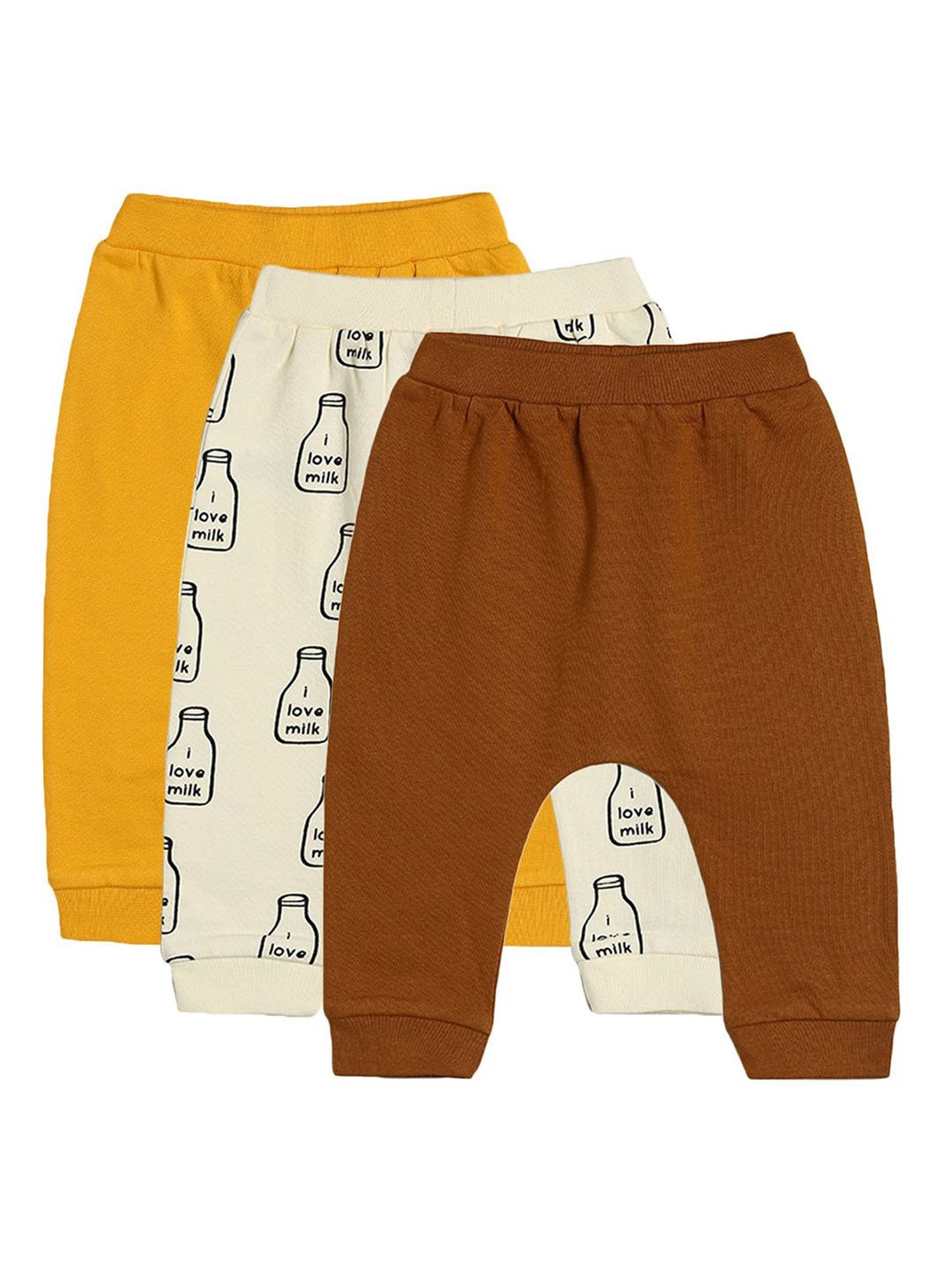 MINIKLUB Kids Multicolor Printed Joggers (Pack Of 3)