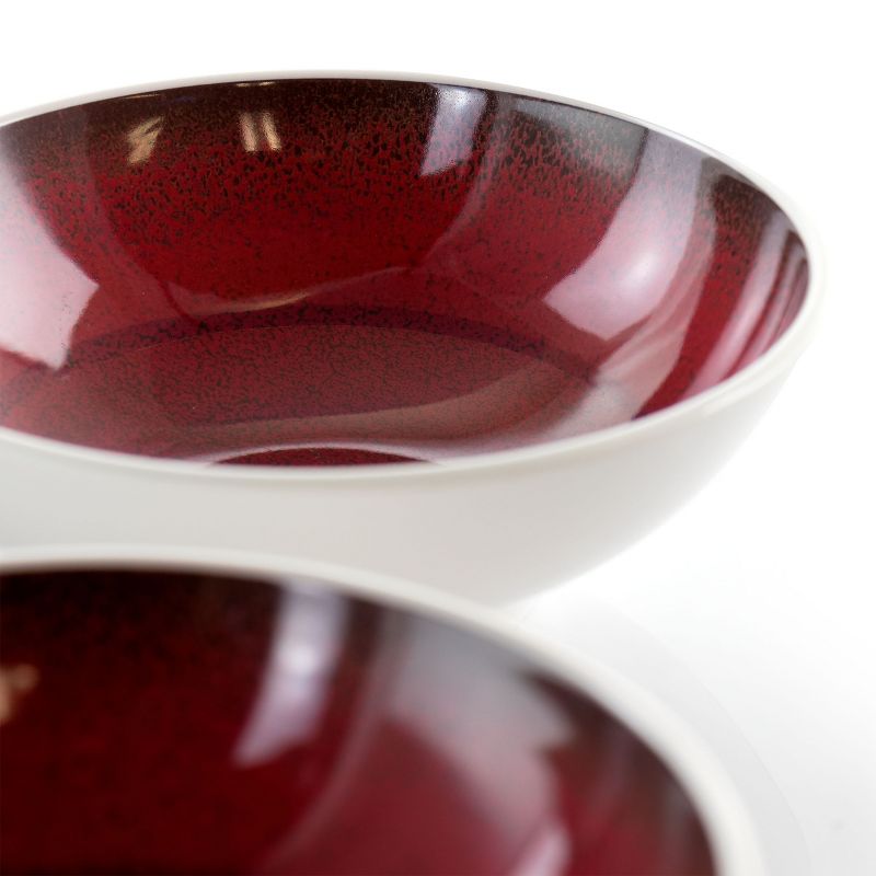 Studio California Cobalt Bay 4 Piece 7.5 Inch Melamine Bowl Set in Red