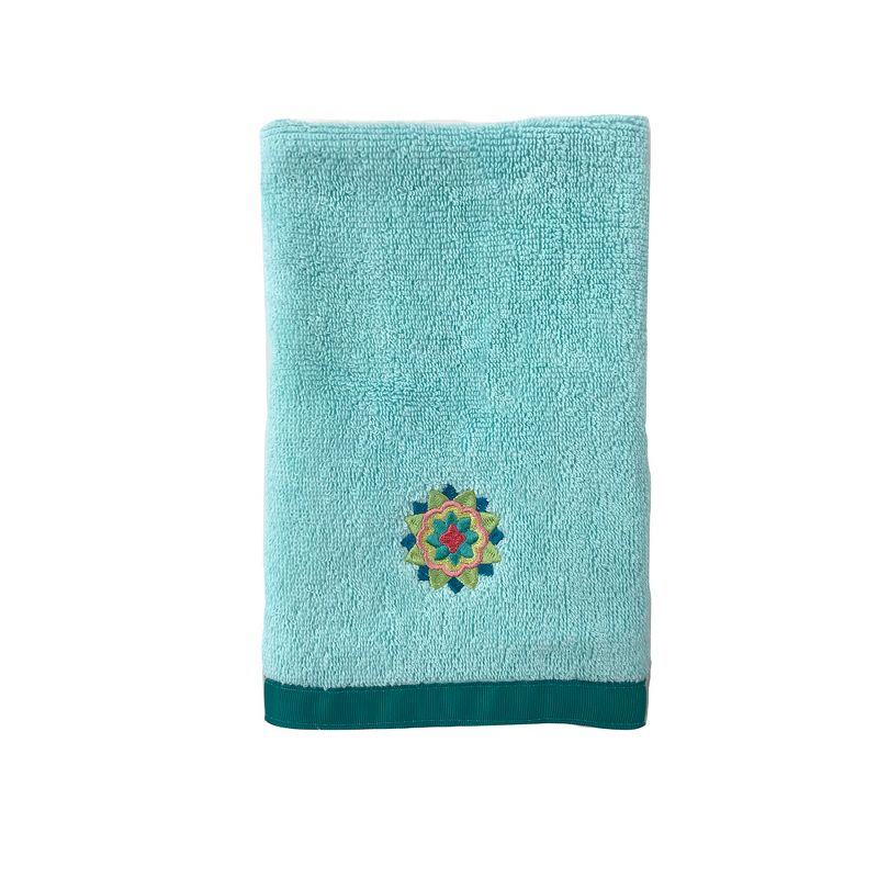3pc Ariel Medallion Bath Towel Set Green - Allure Home Creation