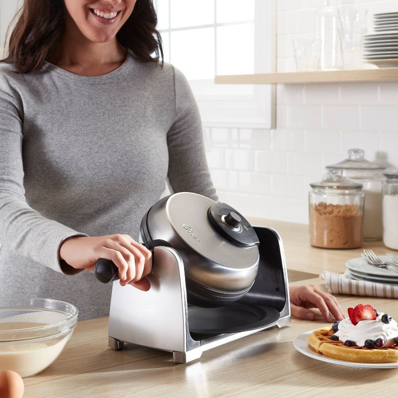 Oster DiamondForce Nonstick Flip Waffle Maker - Silver