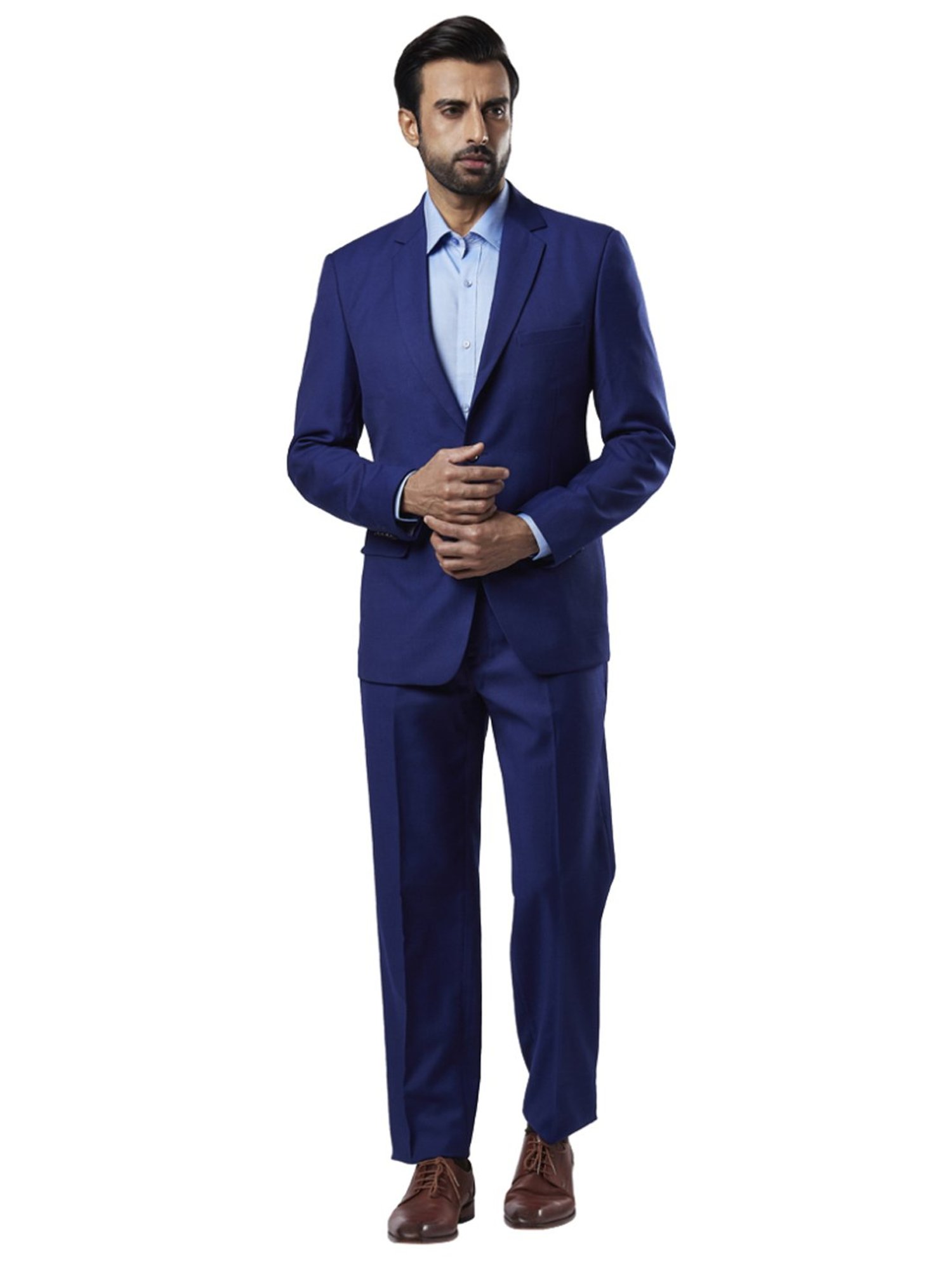 Raymond Blue  Regular Fit Two Piece Suit