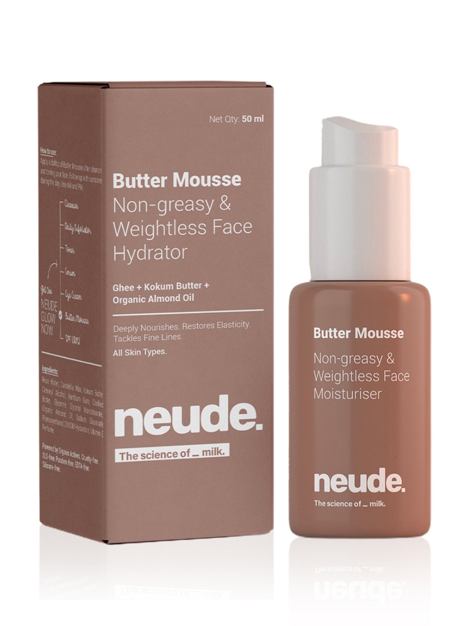 Neude Butter Mousse Non-Greasy & Weightless Face Moisturiser - 50 ml