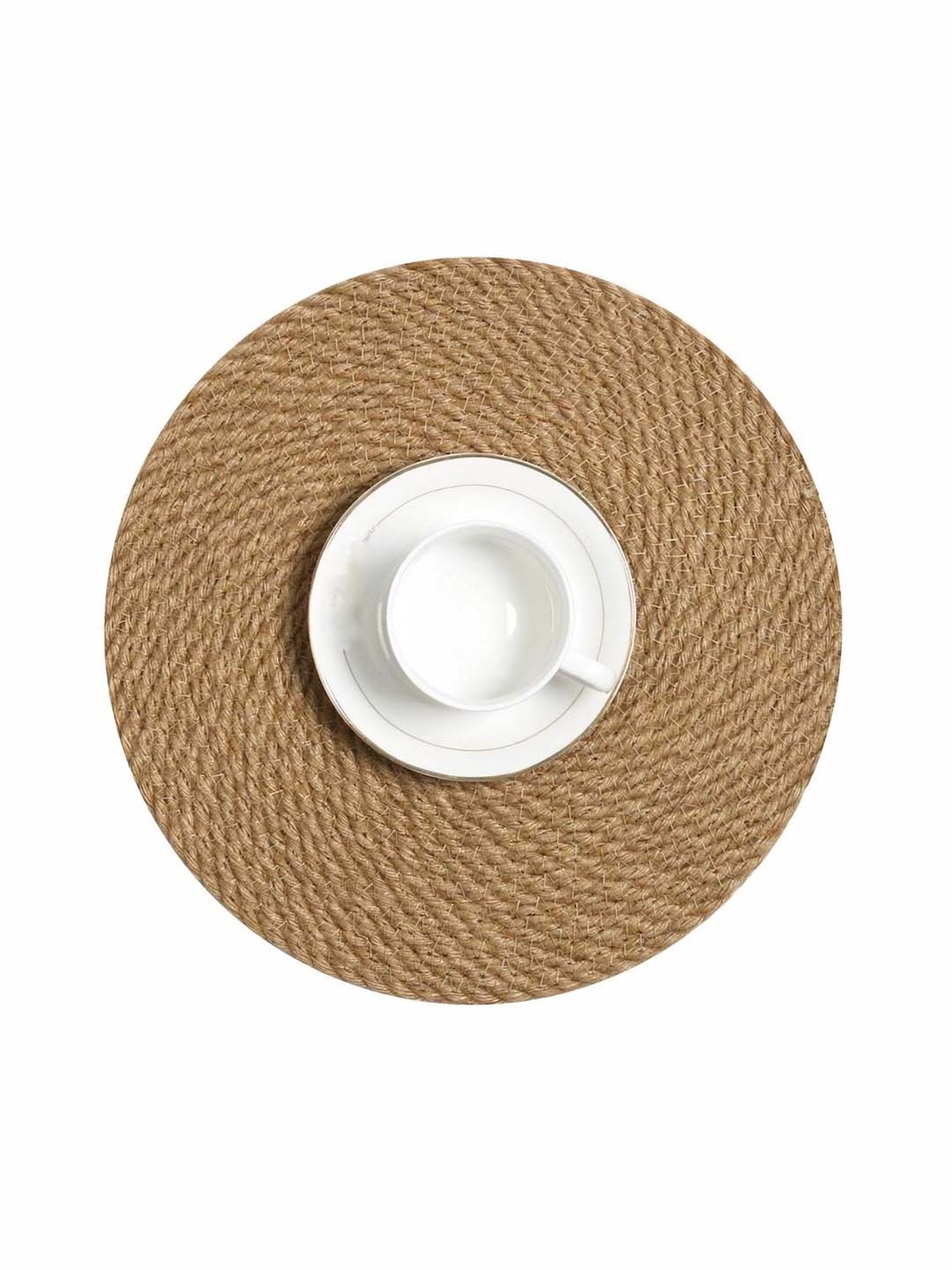 MODERN HOMES Brown Braided Jute Placemats - Set of 6