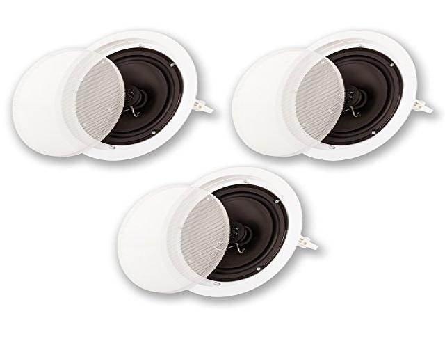 Acoustic Audio SP8c Flush Mount In Ceiling Speakers with 8" Woofers 3 Pack
