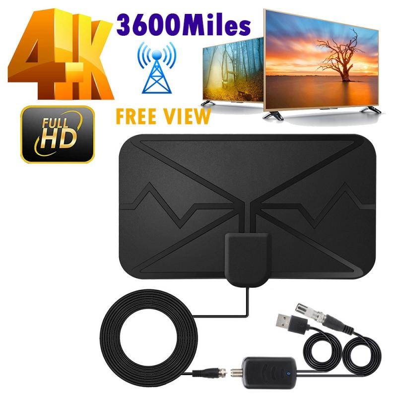 TV Receivers 4K Digital Antenna TV Indoor With Amplifier Signal Booster 3600 Miles DVB-T2 HDTV Antenna HD Digital Antenna