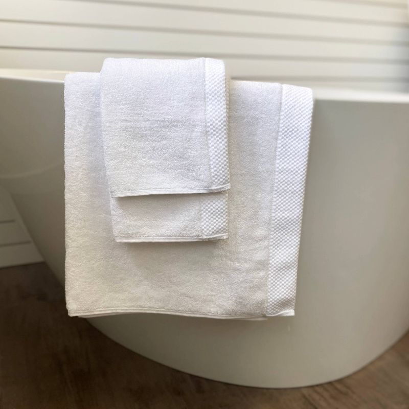 3pc Eco Melange Rayon from Bamboo Cotton Bath Towel Set Charcoal - BedVoyage