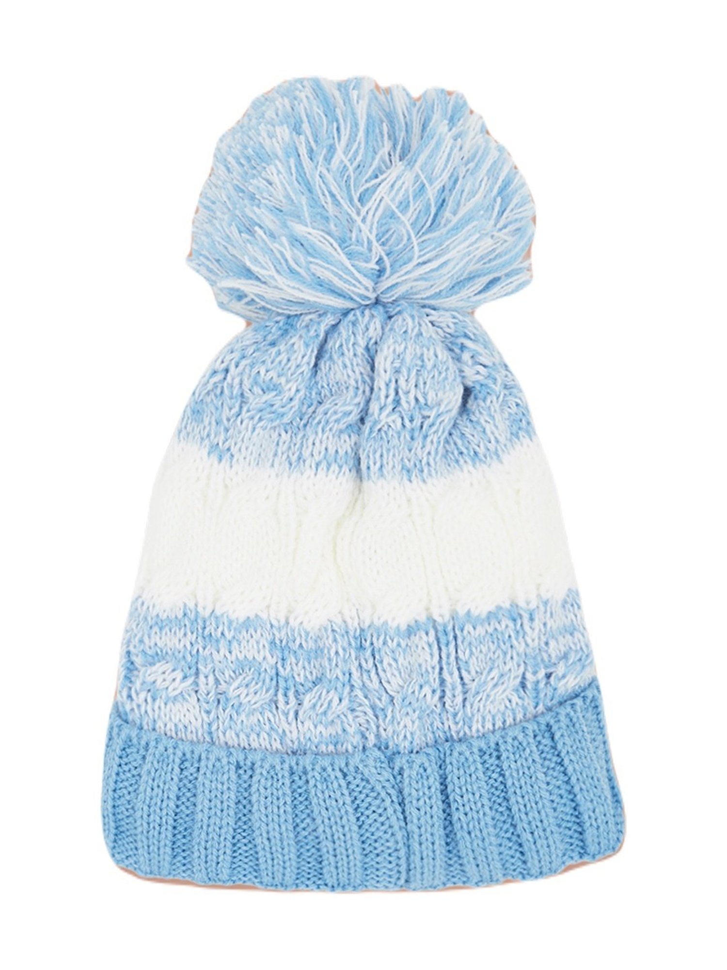 Pantaloons Junior Blue Woven Beanie