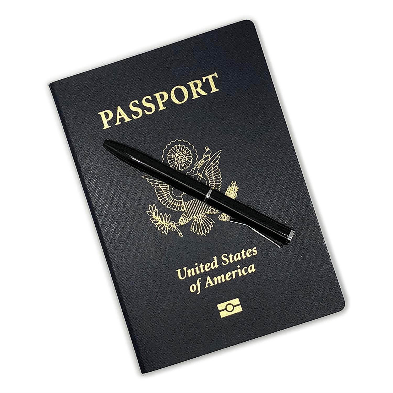 NarwhalCo Set of 2 Black Small Pens (3.35") for Pocket, Wallet, Planner, Purse or Passport