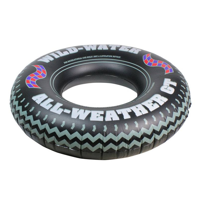 Swim Central Inflatable Black and White Monster Tire Inner Tube, 36-Inches