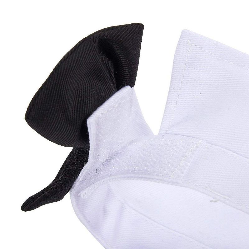 Dog Bow Tie Collar Formal Wedding Tuxedo Necktie For Small And Medium Puppy Cat, Dog Grooming Accessories, Black And White, 15.35 Inches In Girth