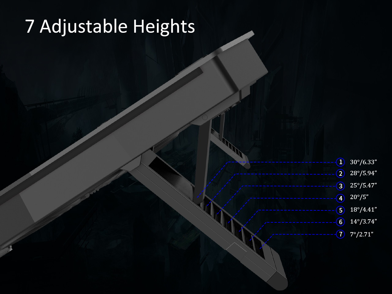 AICHESON Laptop Cooling Cooler Pad for 15.6"-17.3" Notobooks, Metal Panel, 2 Big Turbofans, Blue Lights