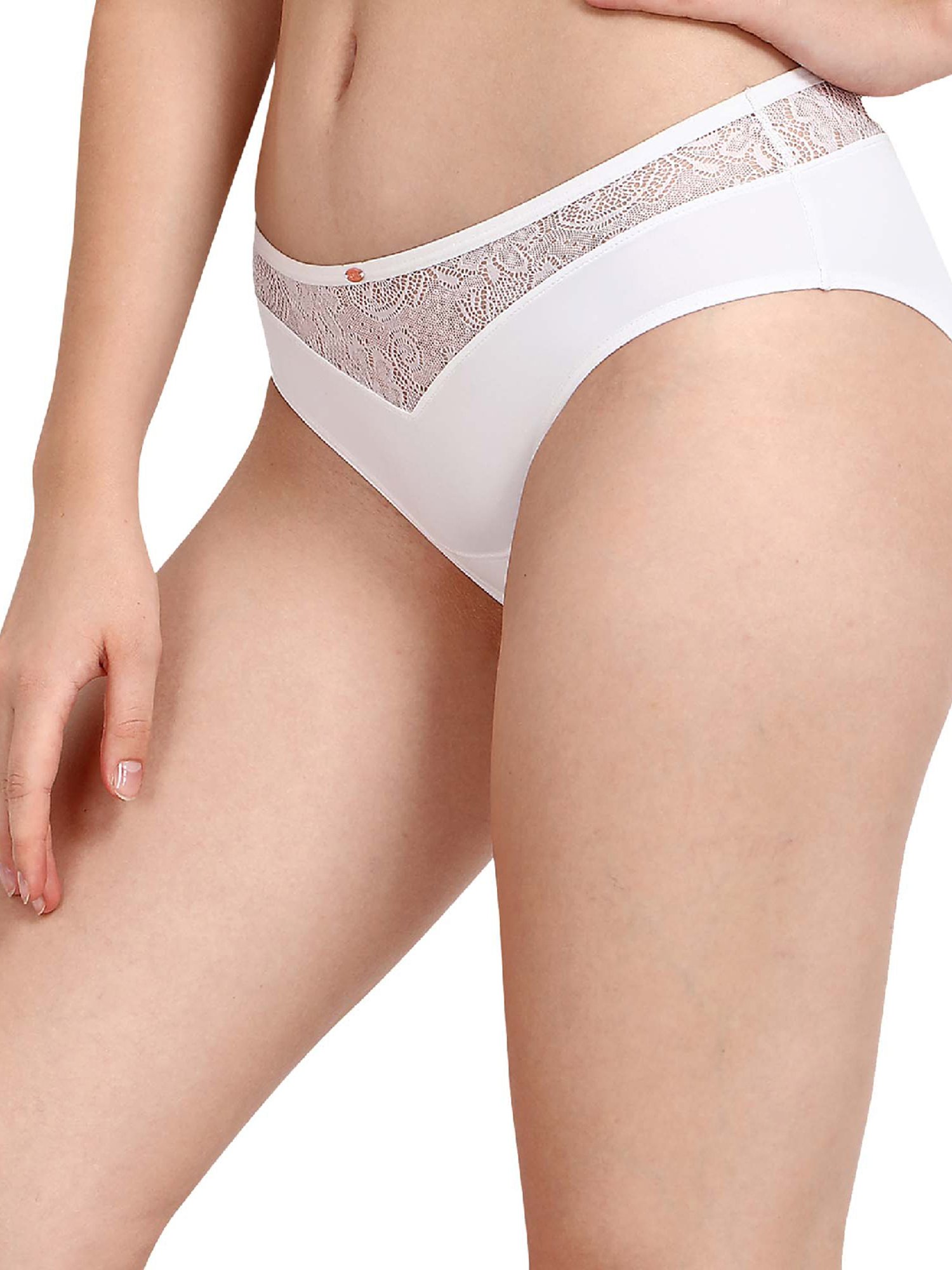 Soie White Lace Bikini Panty