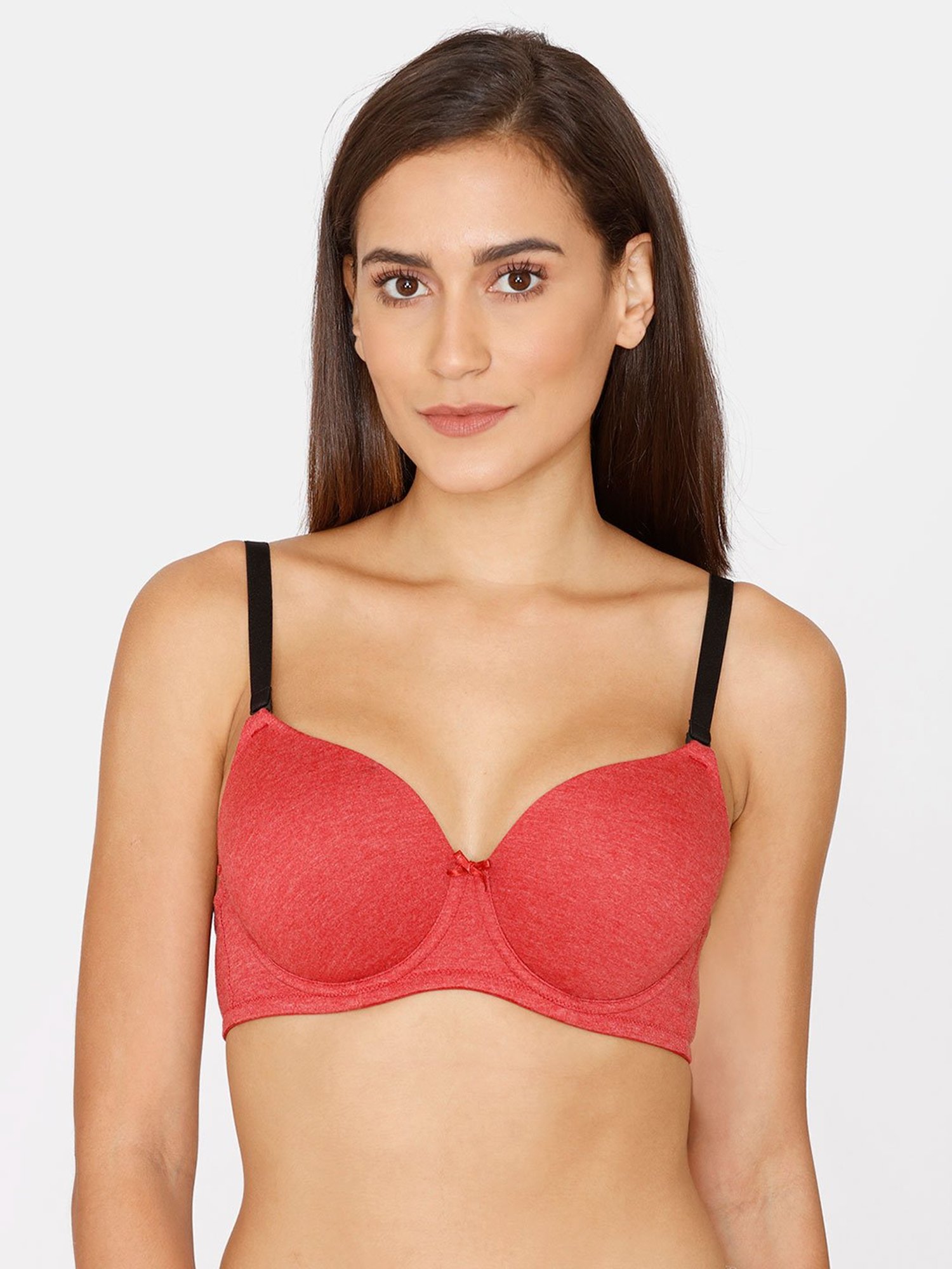 Zivame Red Under-wired Padded T-Shirt Bra