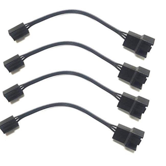 4pin pwm to 3pin standard fan adapter cable 4 pack