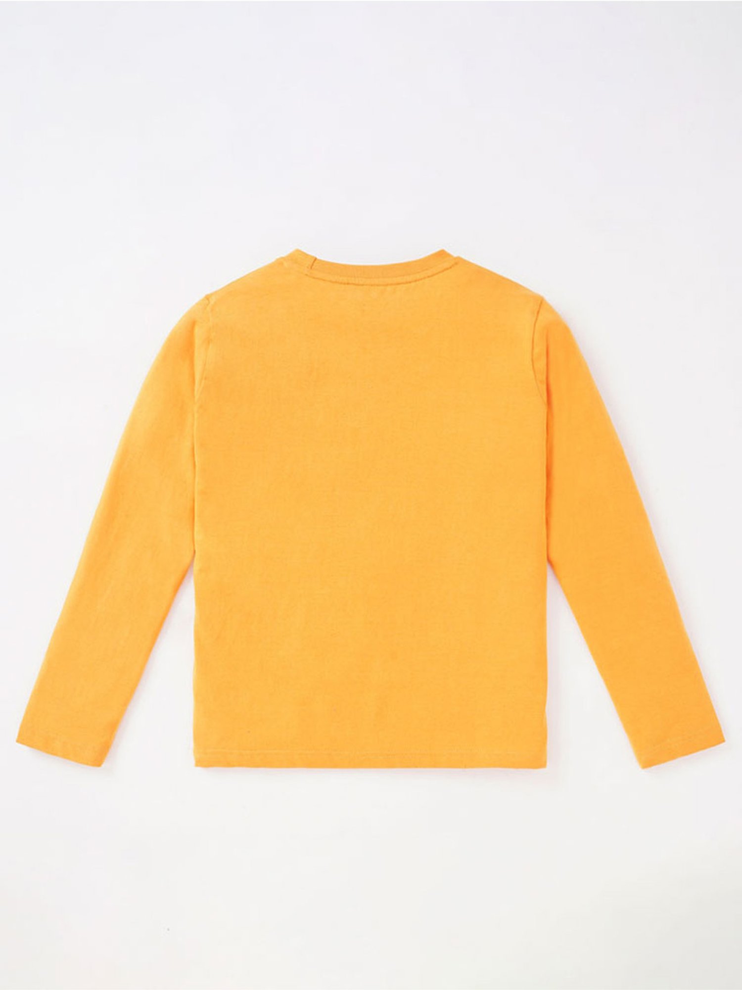 Edheads Kids Yellow Cotton Printed Full Sleeves T-Shirt