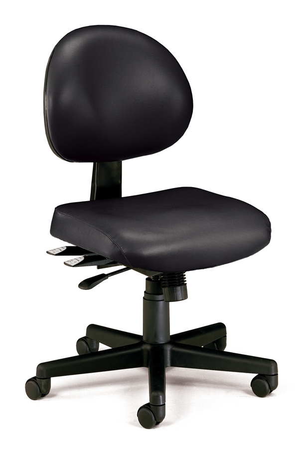 Vinyl Twenty-Four Hour Adjustable Computer Task Chair (Navy)
