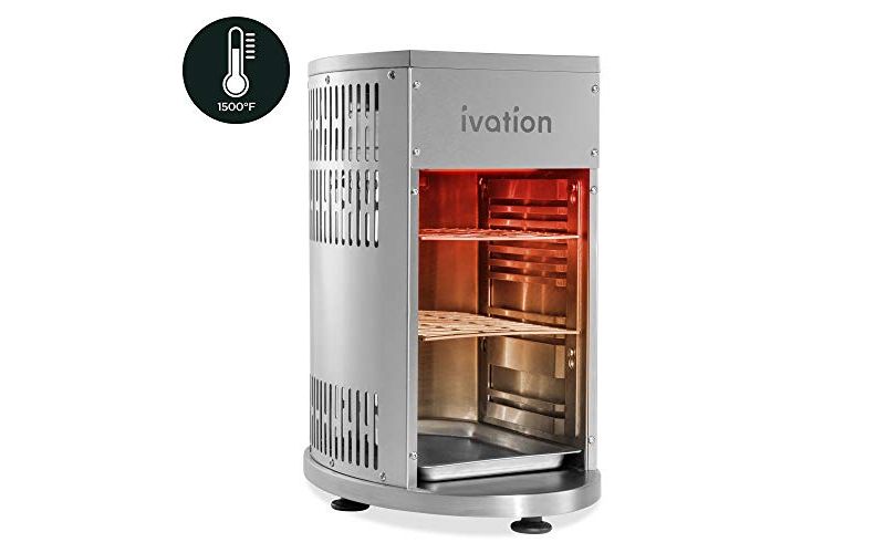 Ivation Propane Infrared Steakhouse Grill Broiler Heats to 1500&deg;F