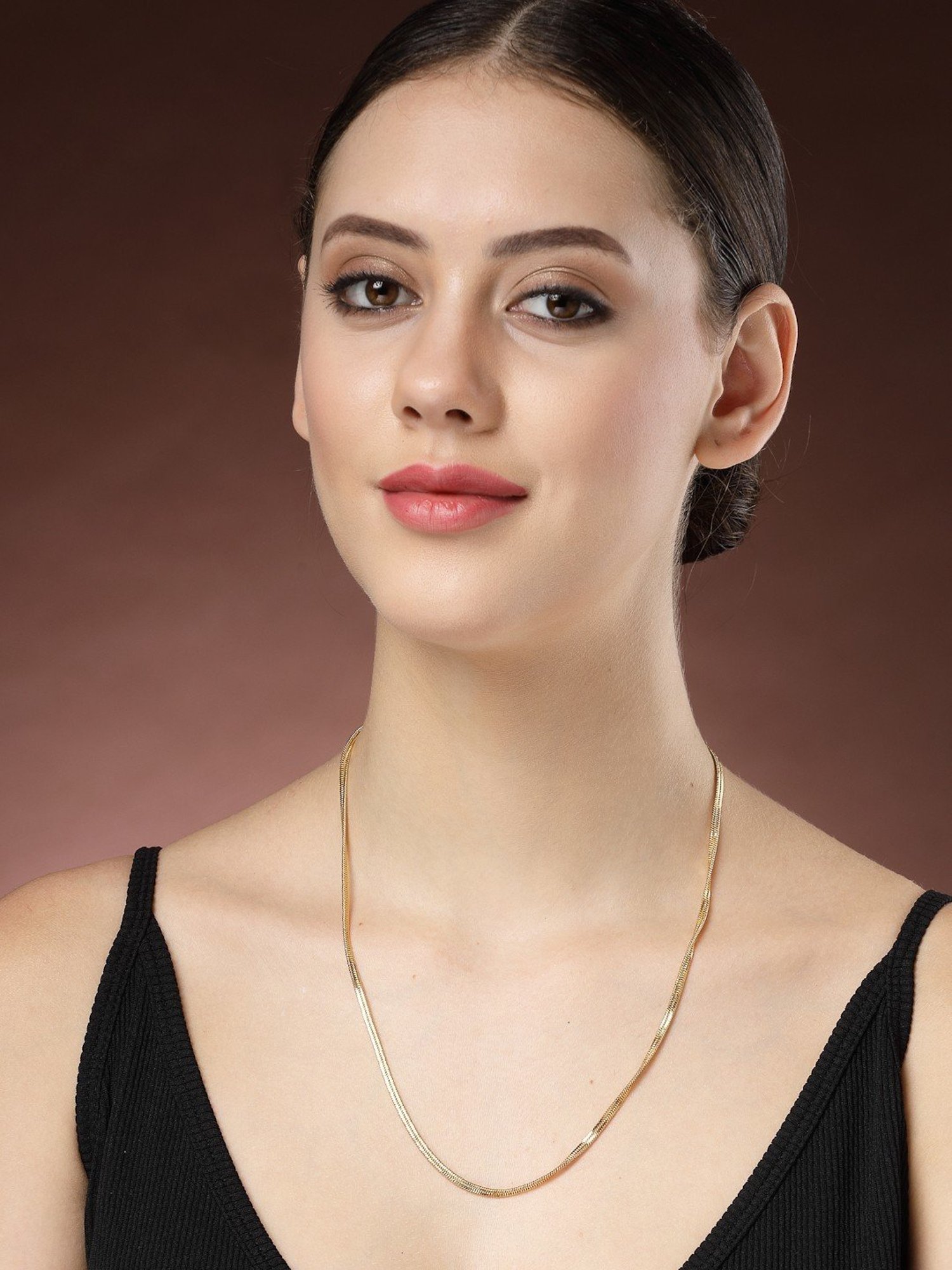 NVR Women's Gold-Plated Minimal Chain - Set of 2