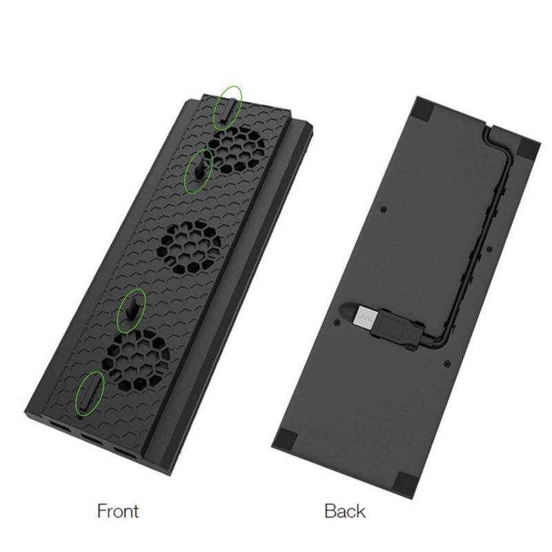 Original Vertical Stand Holder Base w/ 3 Cooling Fan USB For Xbox One X Console