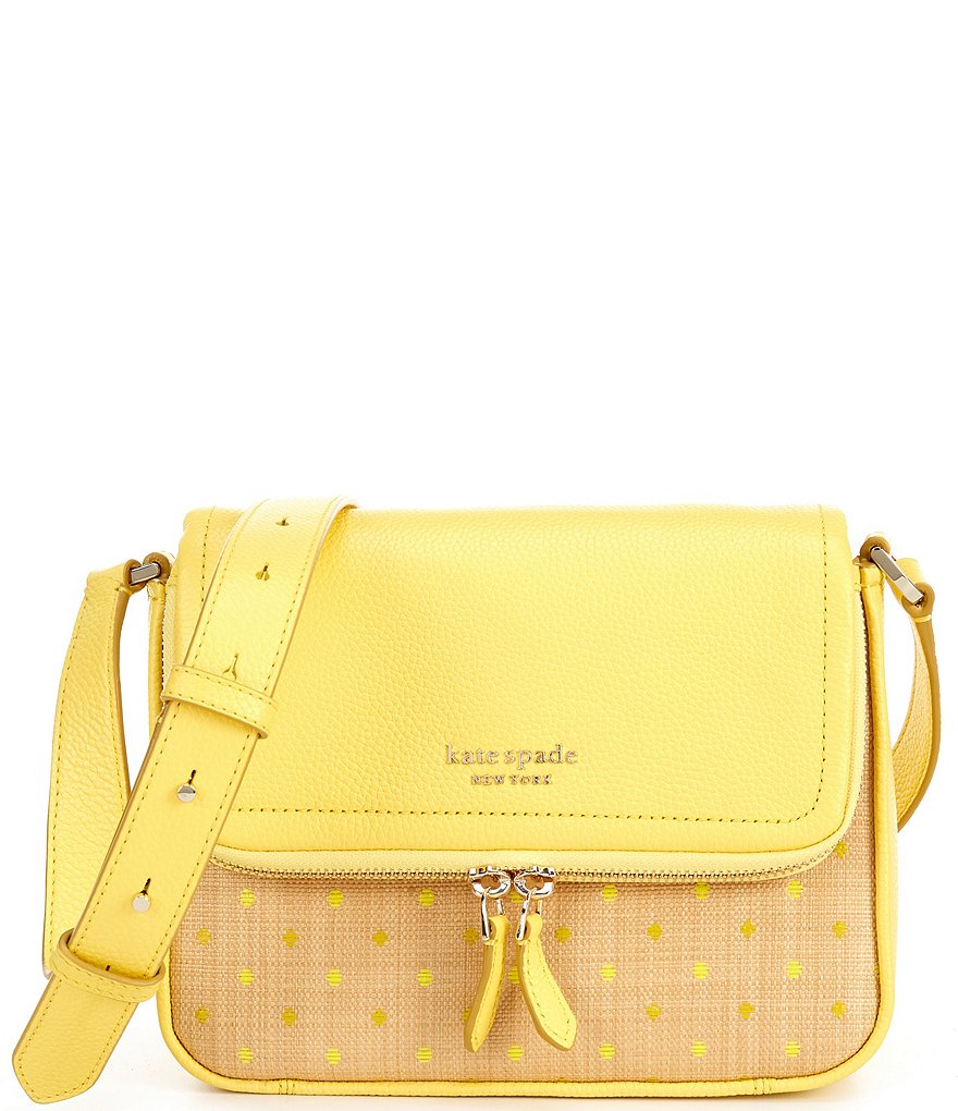 kate spade new york Run Around Raffio Dot Large Flap Crossbody Bag
